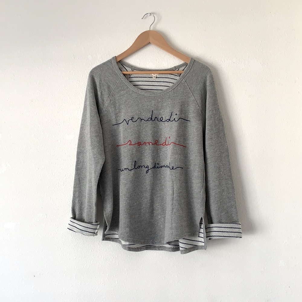 Anthropologie t.la Longhand French Pullover
